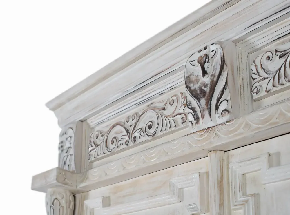 Armoires - Armoire manguier blanc vieilli touche sophistiquée - GINER Y COLOMER