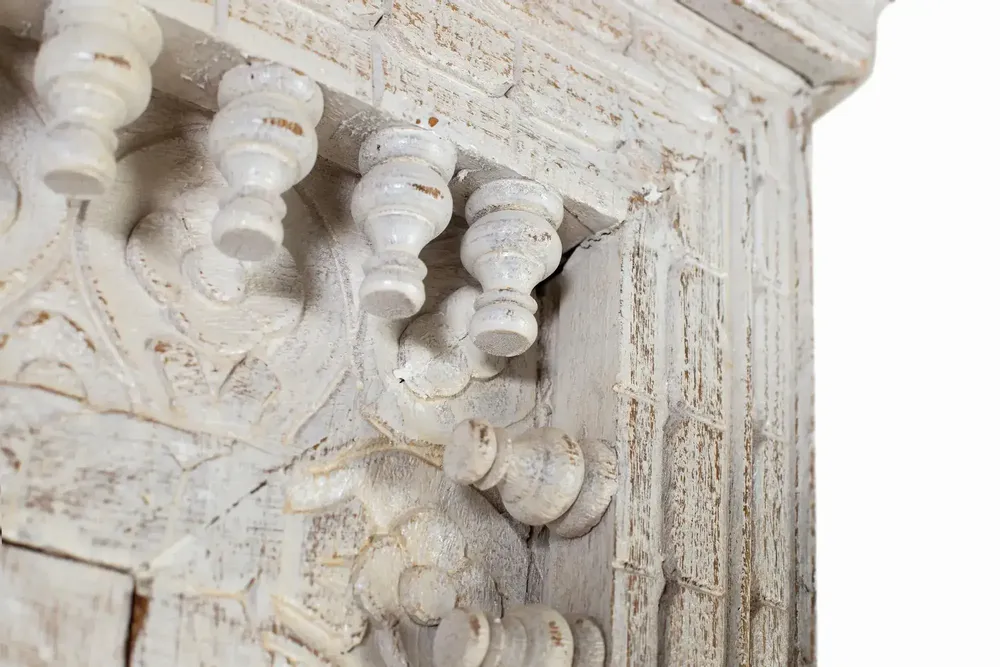 Armoires - Armoire en bois manguier blanc décapé - GINER Y COLOMER