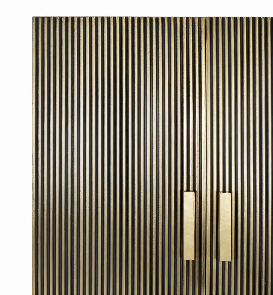 Armoires - Armoire 2 portes en bois recouvertes de bronze et dessus en marbre - GINER Y COLOMER