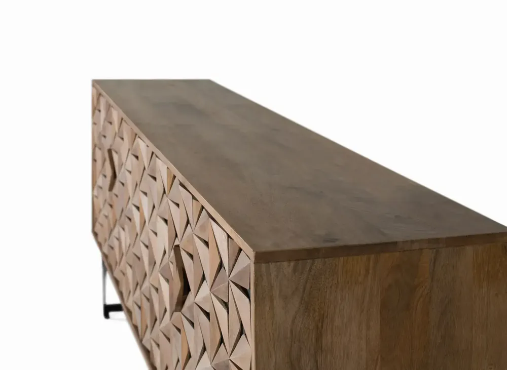 Sideboards - 4-door sideboard handmade from mango wood 177 cm - GINER Y COLOMER