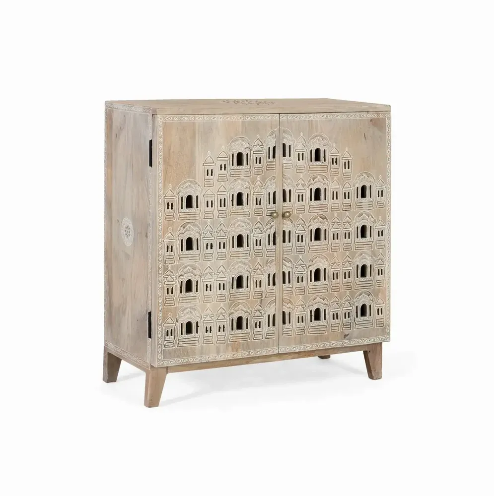 Buffets - Buffet sculpté à la main en bois de manguier - GINER Y COLOMER