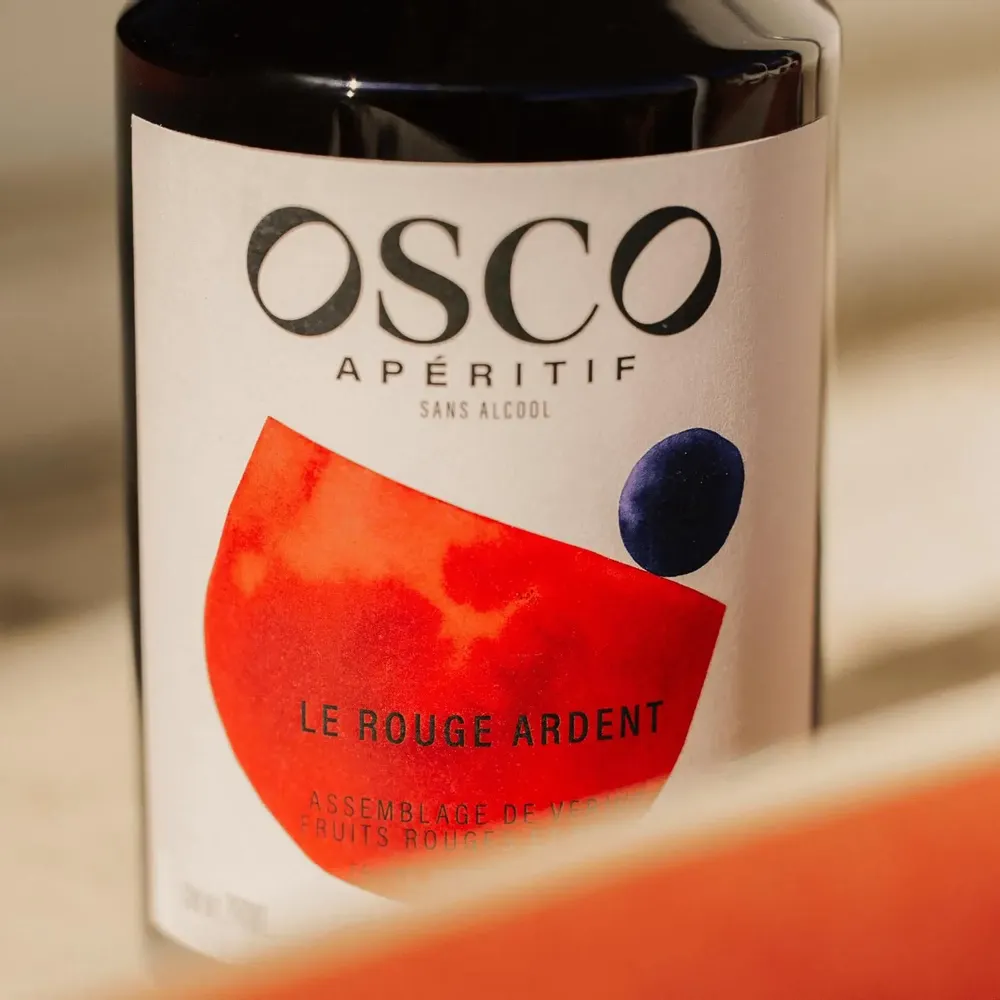 Épicerie fine - OSCO Le Rouge Ardent apéritif sans alcool bio et français -0% -70 cl - OSCO - APERITIFS SANS ALCOOL