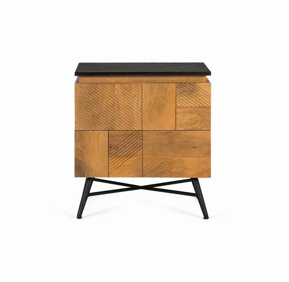 Tables de nuit - Table de chevet en bois de manguier avec finition naturelle - GINER Y COLOMER