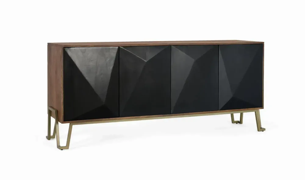 Sideboards - Four-door sideboard in mango wood 180 cm - GINER Y COLOMER