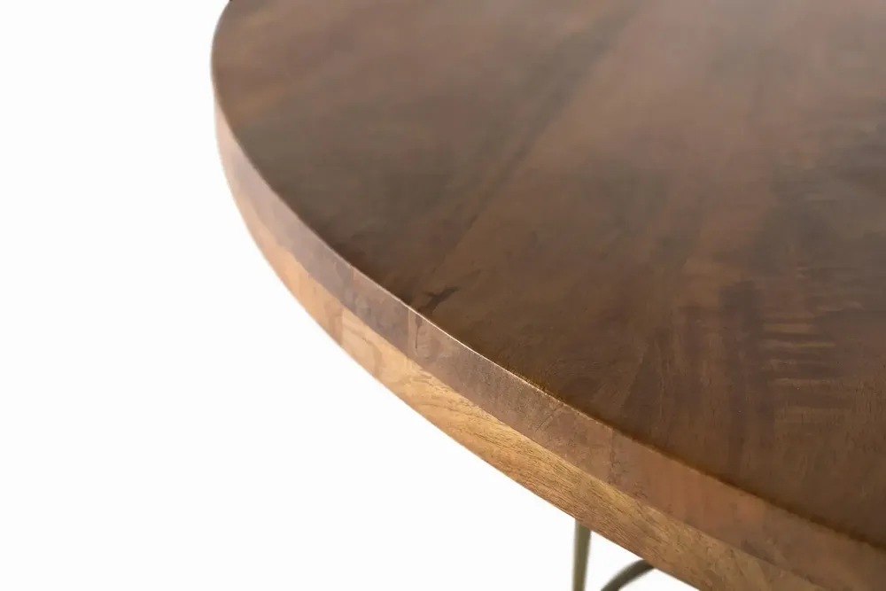 Dining Tables - Round dining table in solid mango wood 150 cm - GINER Y COLOMER