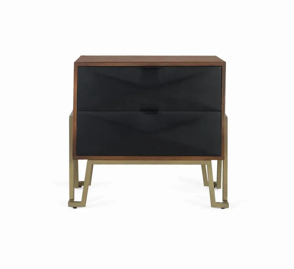 Night tables - Mango wood bedside table with drawers - GINER Y COLOMER