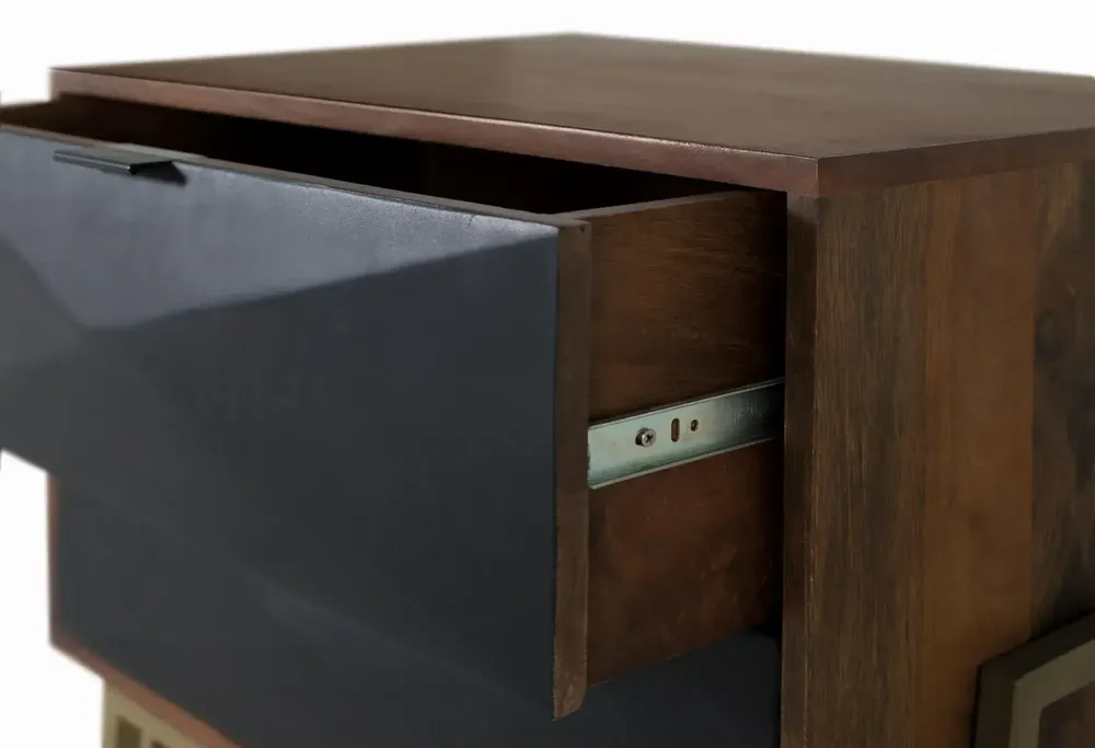 Night tables - Mango wood bedside table with drawers - GINER Y COLOMER