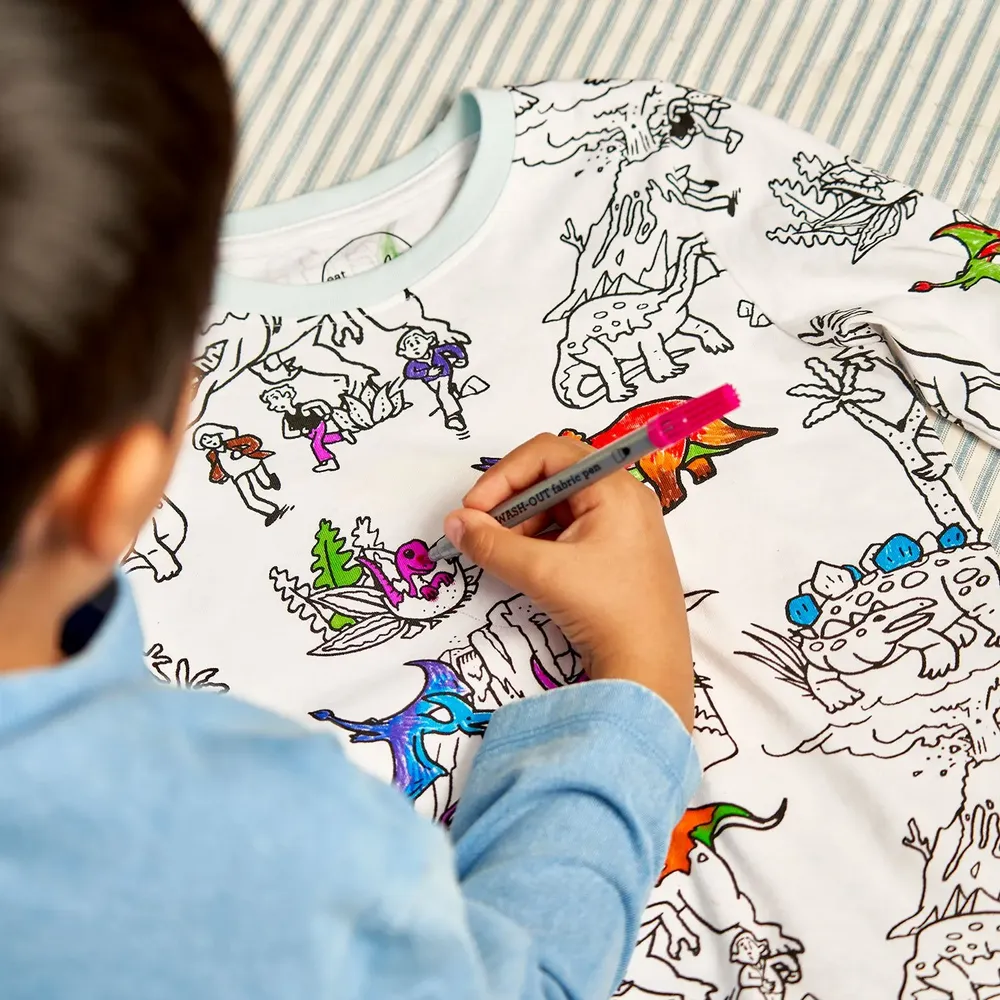 Children's arts and crafts - Colour-in pyjamas - EATSLEEPDOODLE