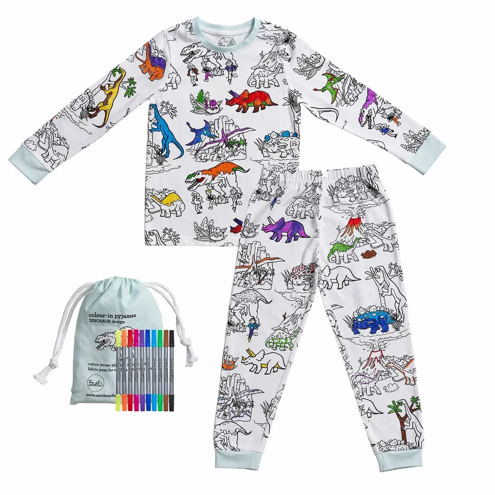 Children's arts and crafts - Colour-in pyjamas - EATSLEEPDOODLE