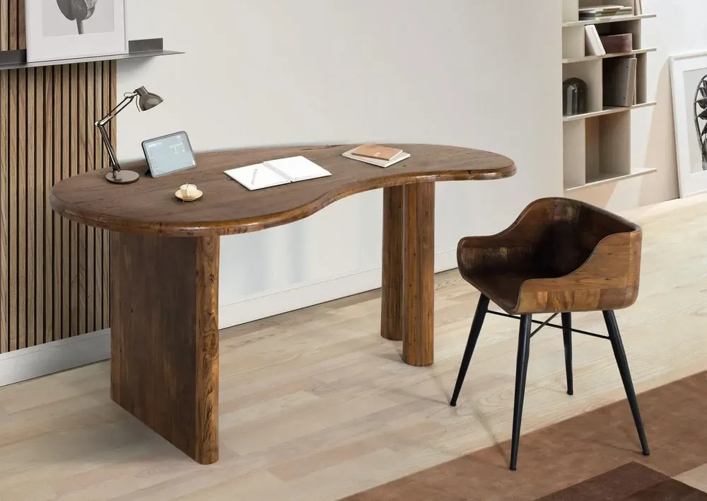 Tables Salle à Manger - Table à manger de style rustique en bois de teck - GINER Y COLOMER