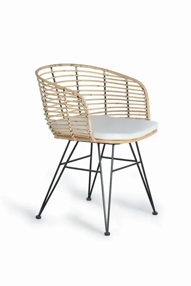 Chaises - Lot de 2 chaises en rotin et métal - GINER Y COLOMER