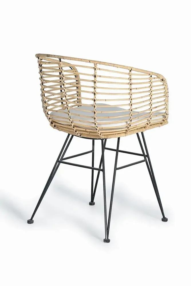 Chaises - Lot de 2 chaises en rotin et métal - GINER Y COLOMER