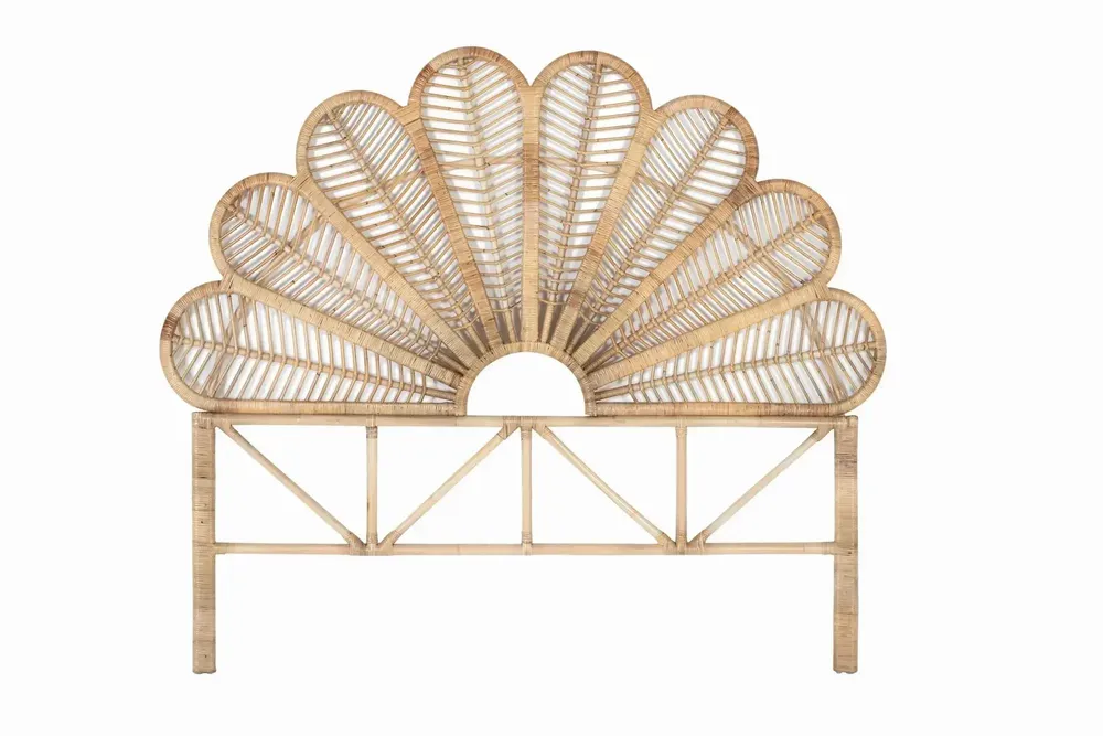 Lits - Tête de lit faite main en rotin naturel 180 cm - GINER Y COLOMER