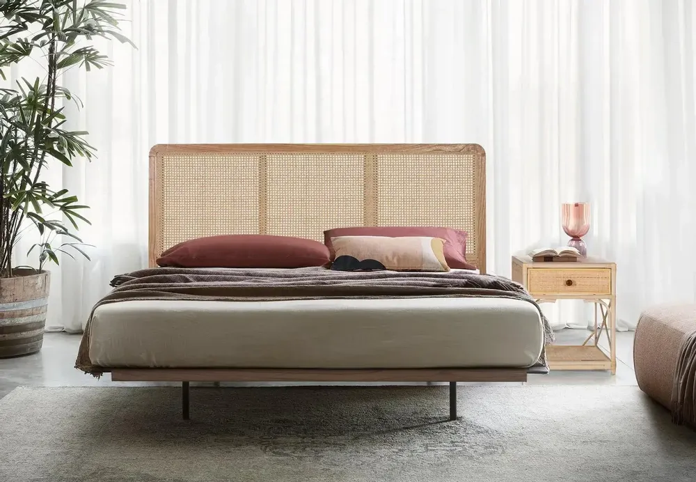 Beds - Rattan headboard 165 cm natural charm - GINER Y COLOMER
