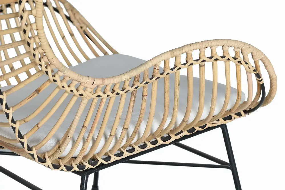 Chairs - Set of 2 rattan and metal chairs - GINER Y COLOMER