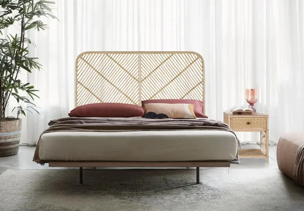 Beds - Rattan headboard 165 cm natural elegance - GINER Y COLOMER
