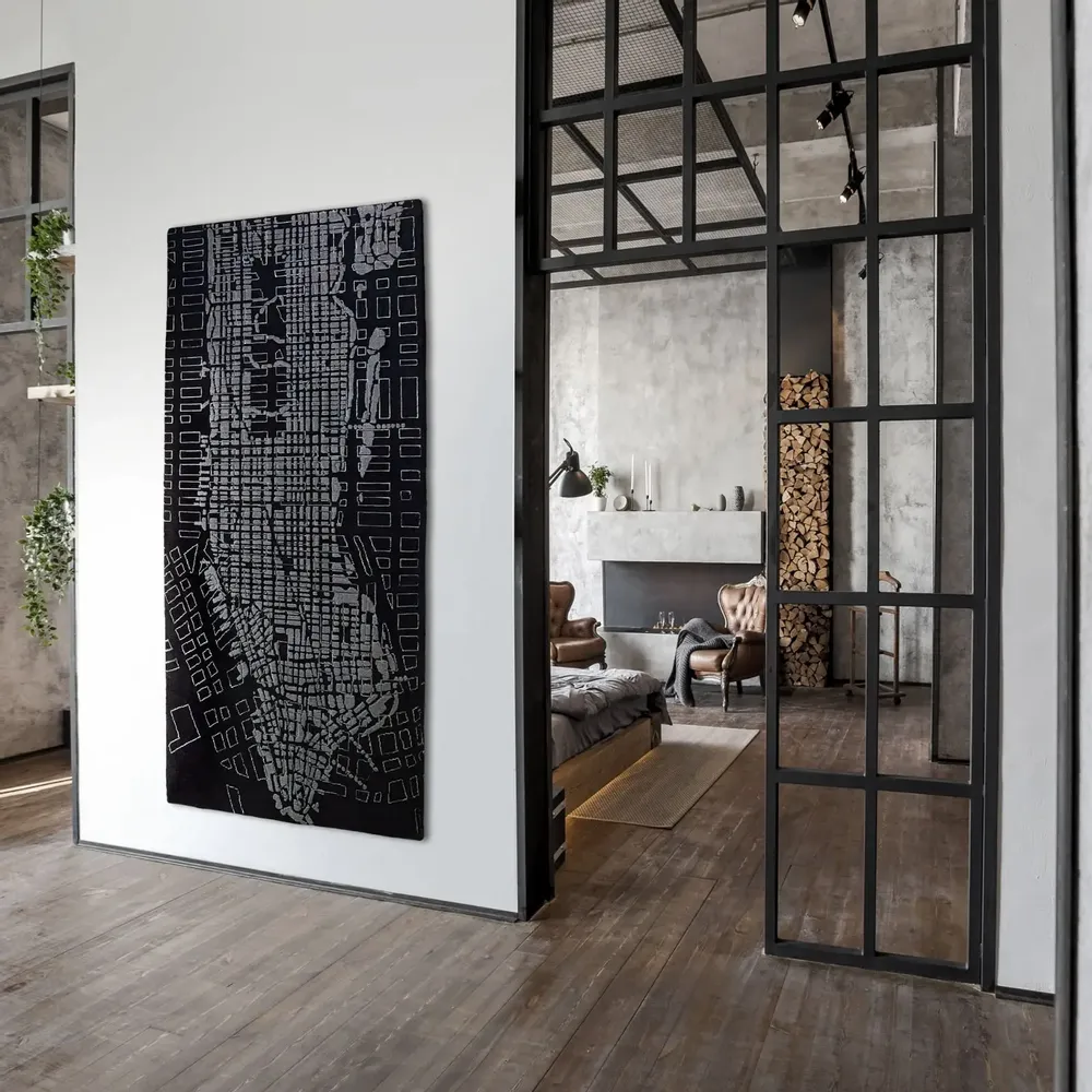 Panels - New York Hand Knotted Wool Rug, Customizable Italian Design - FRANK&FRANK