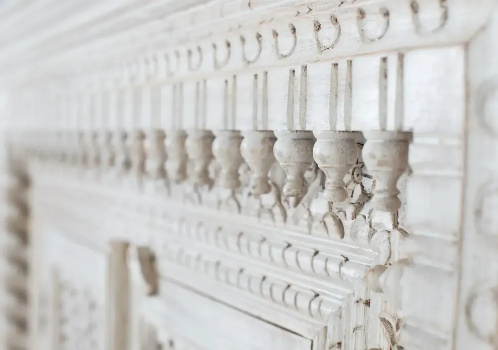 Sideboards - Sideboard in aged white mango wood - GINER Y COLOMER