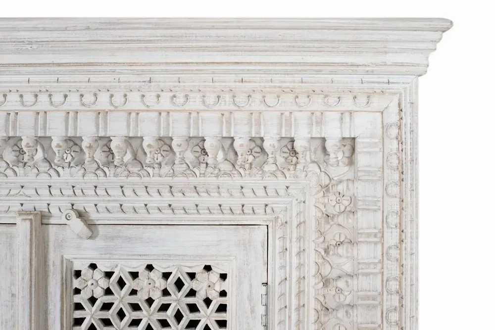 Sideboards - Sideboard in aged white mango wood - GINER Y COLOMER