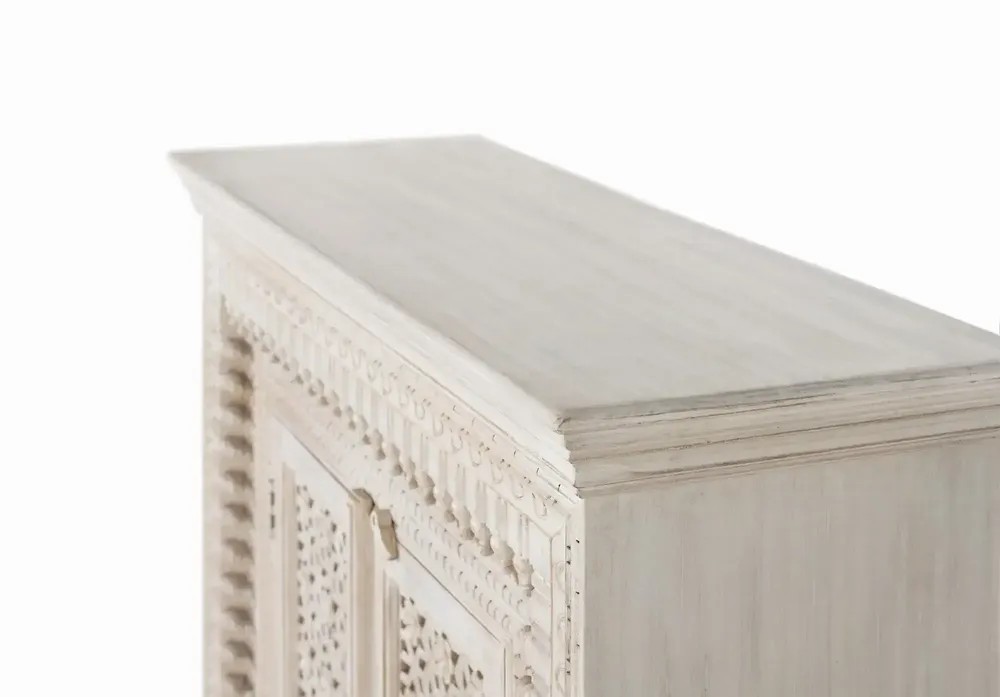 Sideboards - Sideboard in aged white mango wood - GINER Y COLOMER