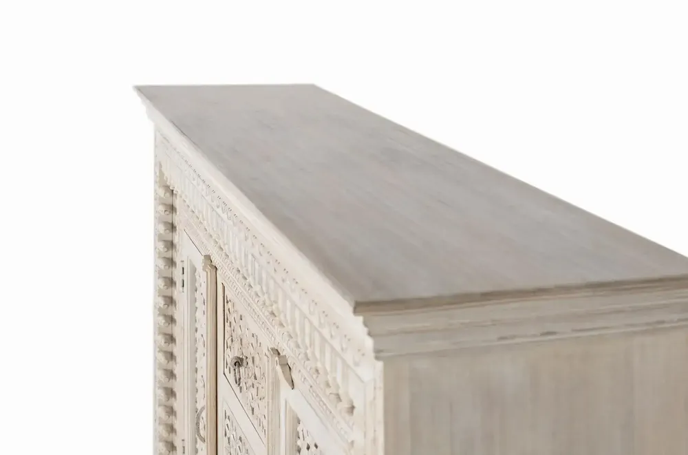 Buffets - Buffet en bois manguier blanc vieilli - GINER Y COLOMER