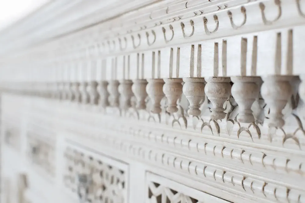 Sideboards - Sideboard in aged white mango wood - GINER Y COLOMER