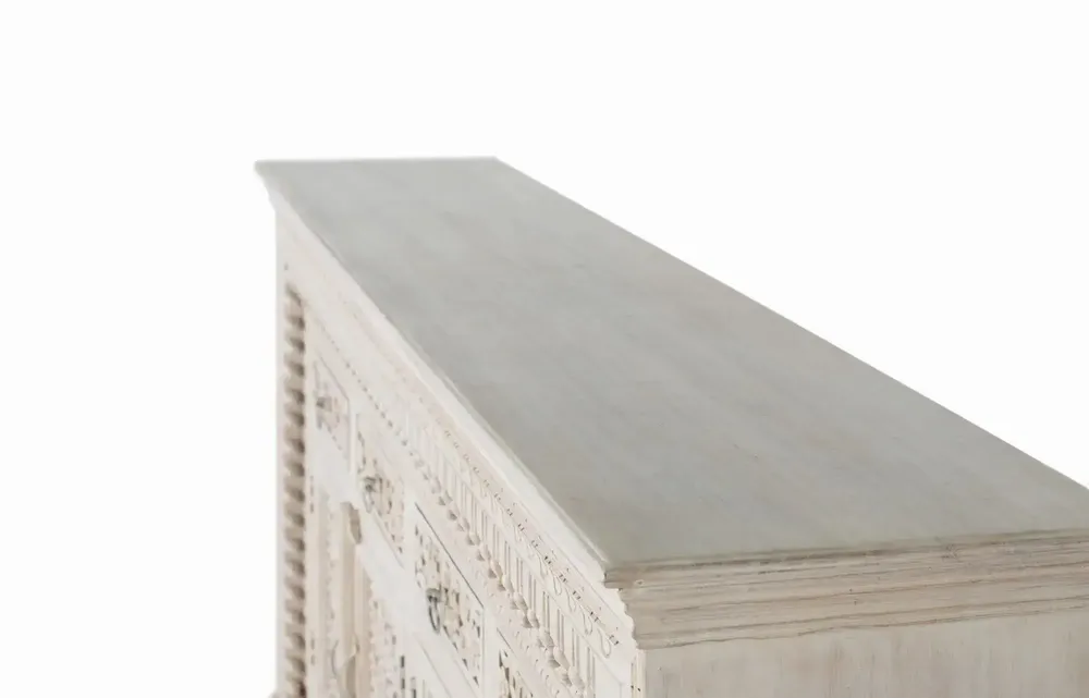 Sideboards - Sideboard in aged white mango wood - GINER Y COLOMER