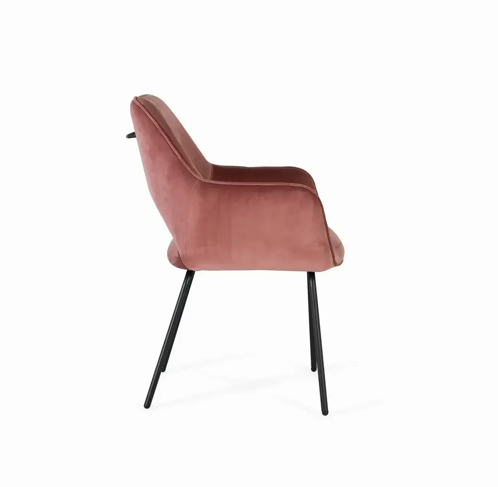 Chairs - Set of 4 brown velvet and metal chairs - GINER Y COLOMER