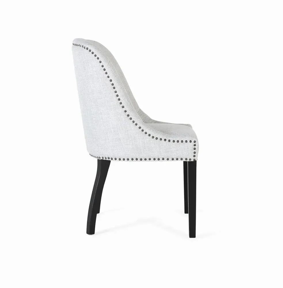 Chaises - Lot de 4 chaises en tissu gris - GINER Y COLOMER