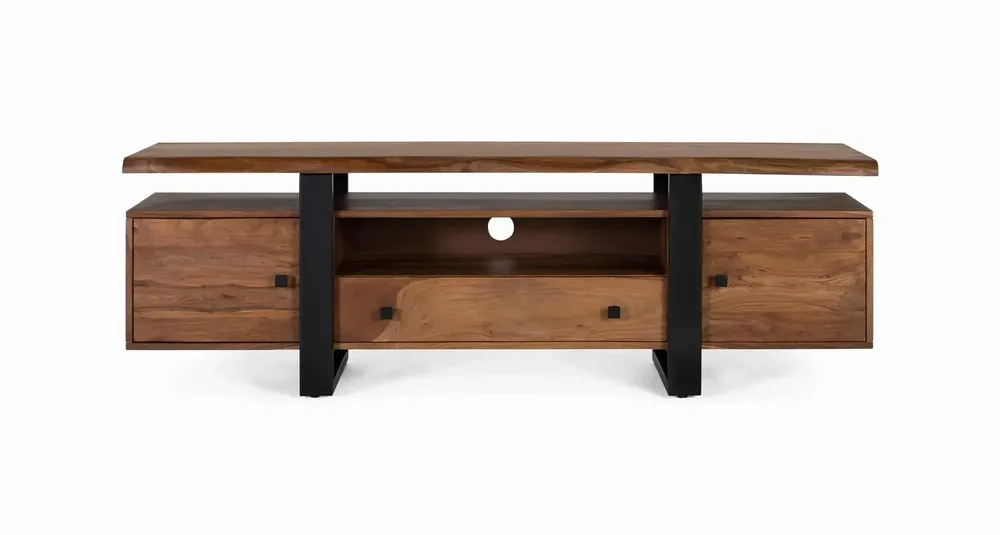 TV stands - Rosewood TV cabinet with metal legs - GINER Y COLOMER