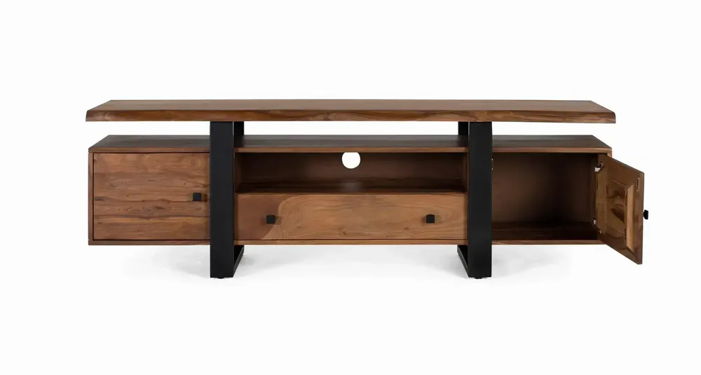 TV stands - Rosewood TV cabinet with metal legs - GINER Y COLOMER