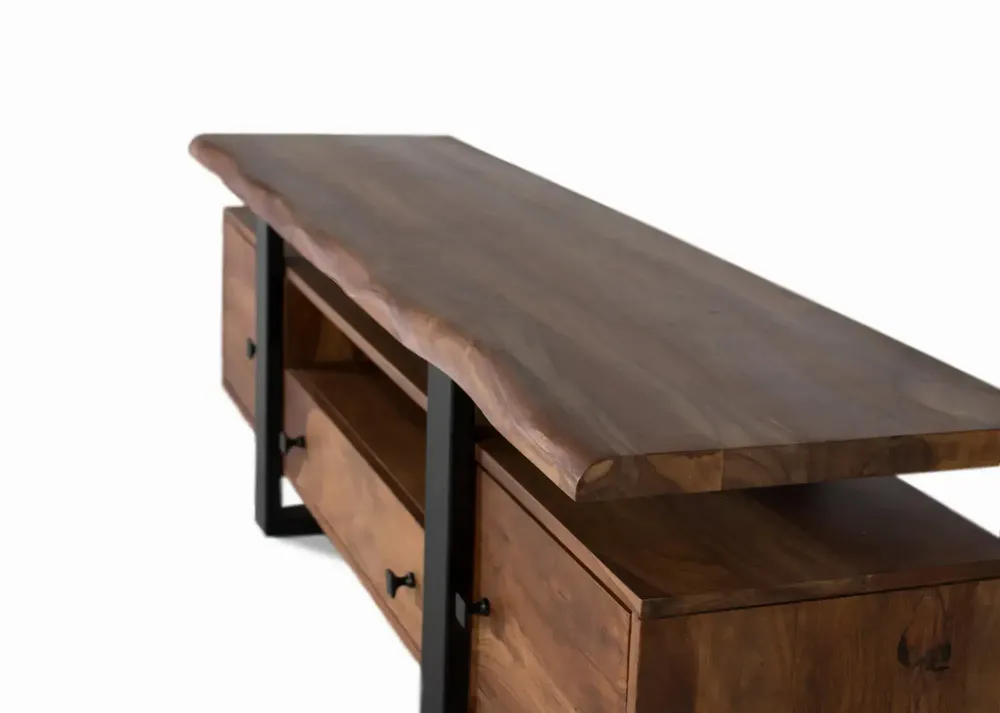 TV stands - Rosewood TV cabinet with metal legs - GINER Y COLOMER