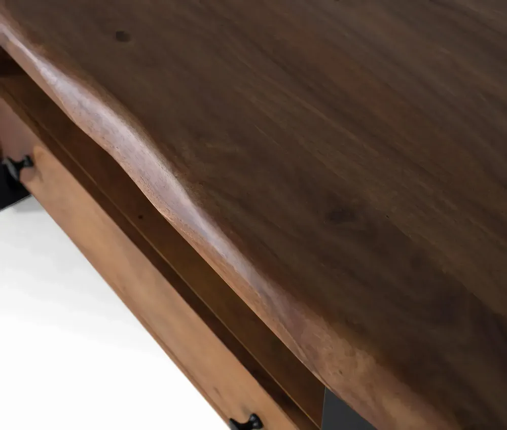 TV stands - Rosewood TV cabinet with metal legs - GINER Y COLOMER