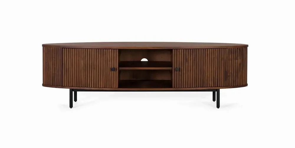 Meubles TV - Meuble TV avec 2 portes fabriqué à la main en bois d'acacia - GINER Y COLOMER