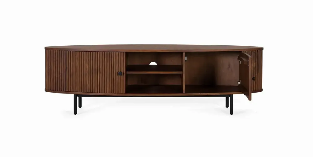 Meubles TV - Meuble TV avec 2 portes fabriqué à la main en bois d'acacia - GINER Y COLOMER