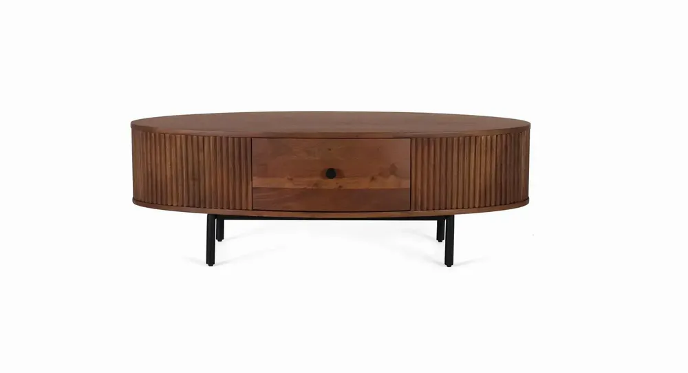 Coffee tables - Coffee table with 1 drawer in acacia wood - GINER Y COLOMER