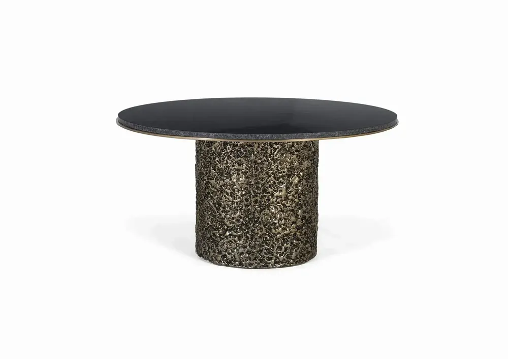 Coffee tables - Coffee table with marble top and metal base, refined elegance - GINER Y COLOMER