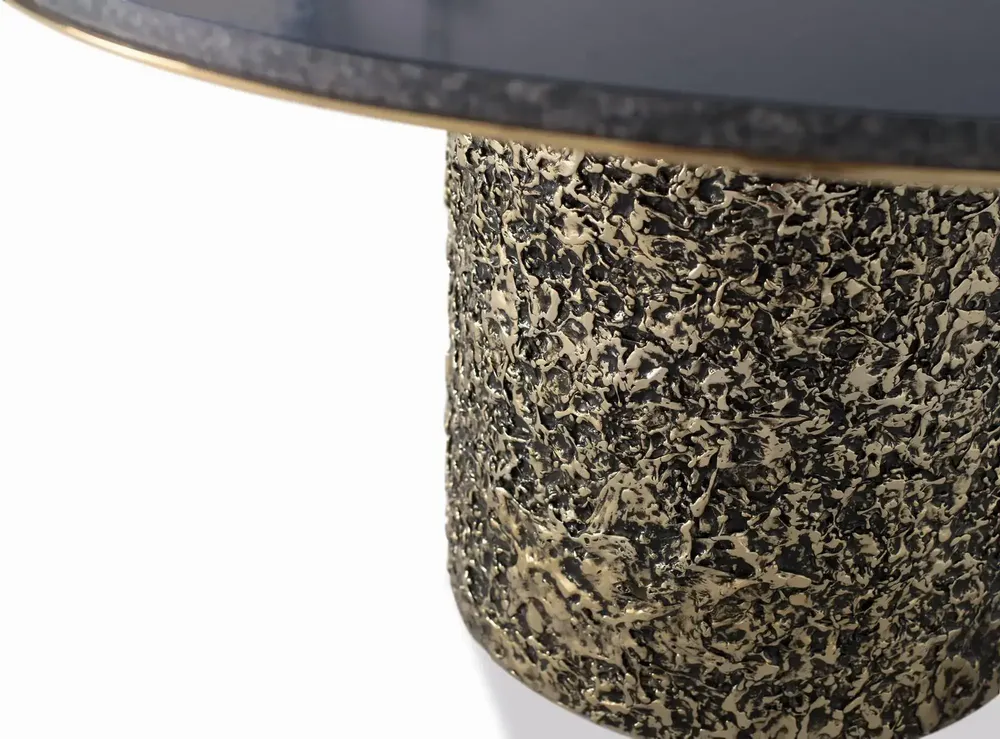 Coffee tables - Coffee table with marble top and metal base, refined elegance - GINER Y COLOMER
