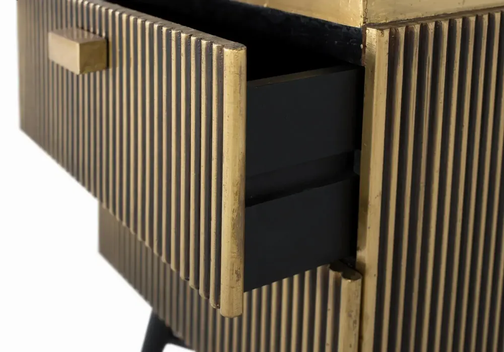 Night tables - Bedside table with 2 drawers handmade in wood and marble - GINER Y COLOMER