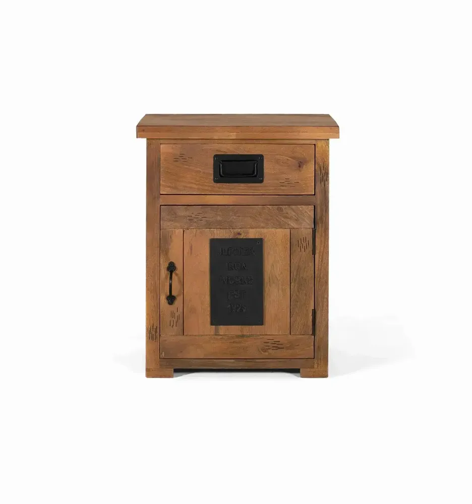 Night tables - Mango wood bedside table with natural charm - GINER Y COLOMER