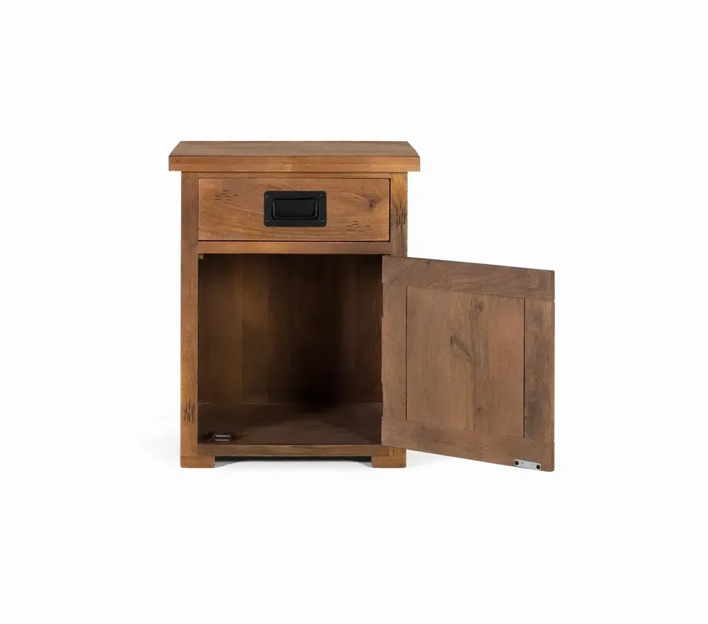 Night tables - Mango wood bedside table with natural charm - GINER Y COLOMER