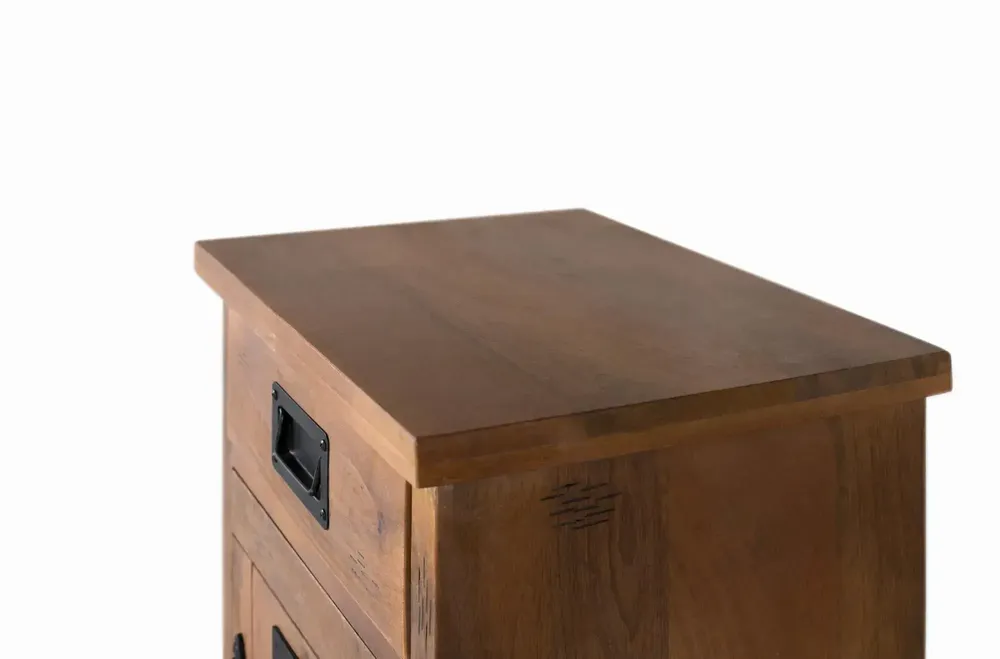 Night tables - Mango wood bedside table with natural charm - GINER Y COLOMER