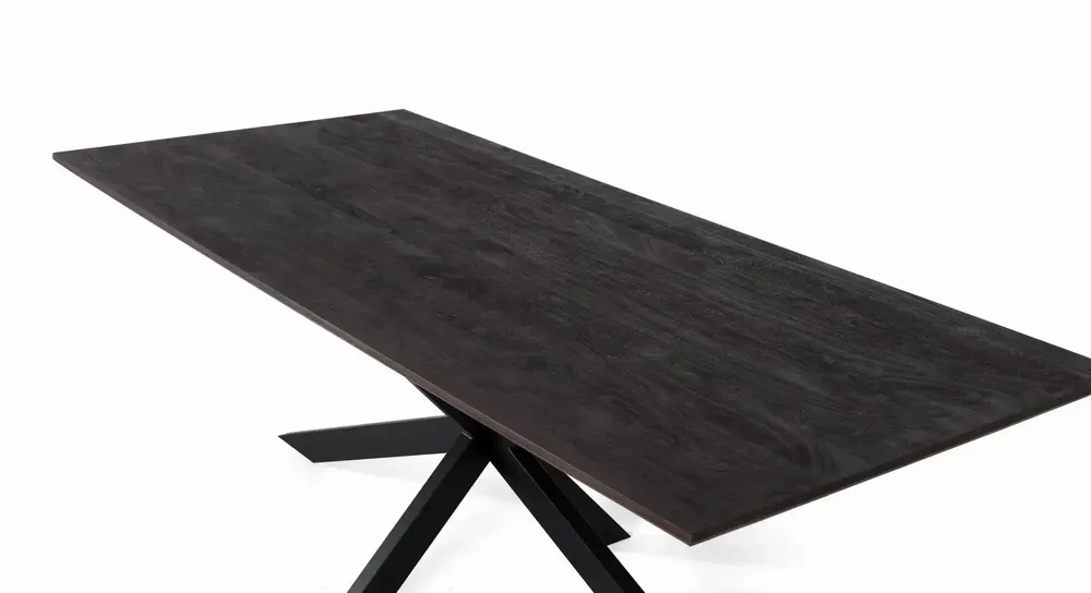 Tables Salle à Manger - Table à manger en bois d'acacia et pieds en métal 230 cm - GINER Y COLOMER