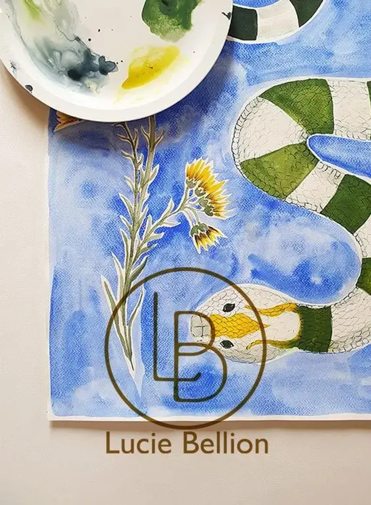 Textile and surface design - Snake - LUCIE BELLION