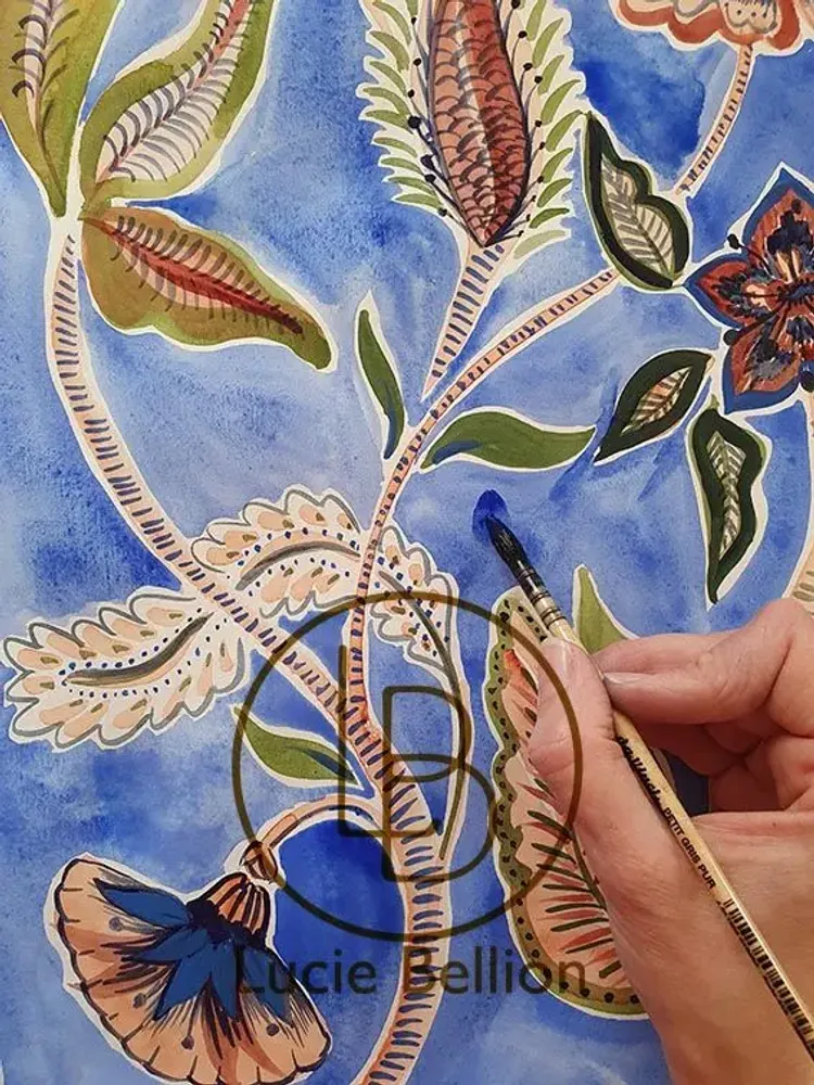 Design textile et surface - Dessin floral - LUCIE BELLION