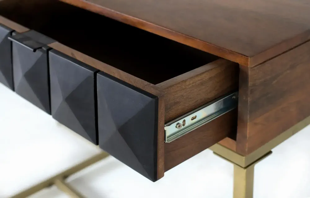 Console table - Console in mango wood and iron structure - GINER Y COLOMER
