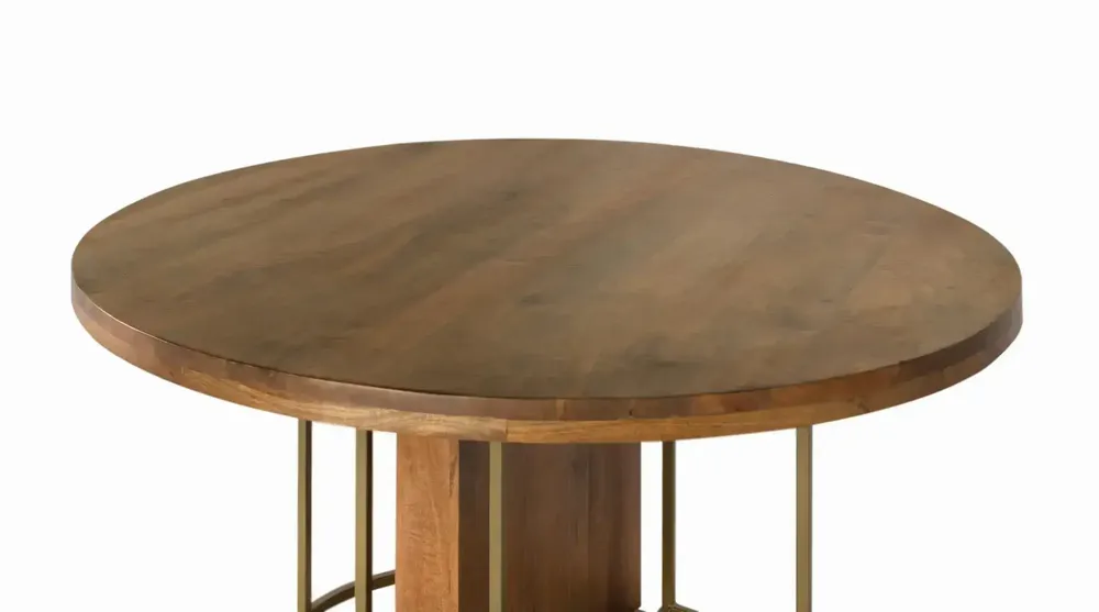 Tables Salle à Manger - Table à manger ronde en bois de manguier massif 150 cm - GINER Y COLOMER