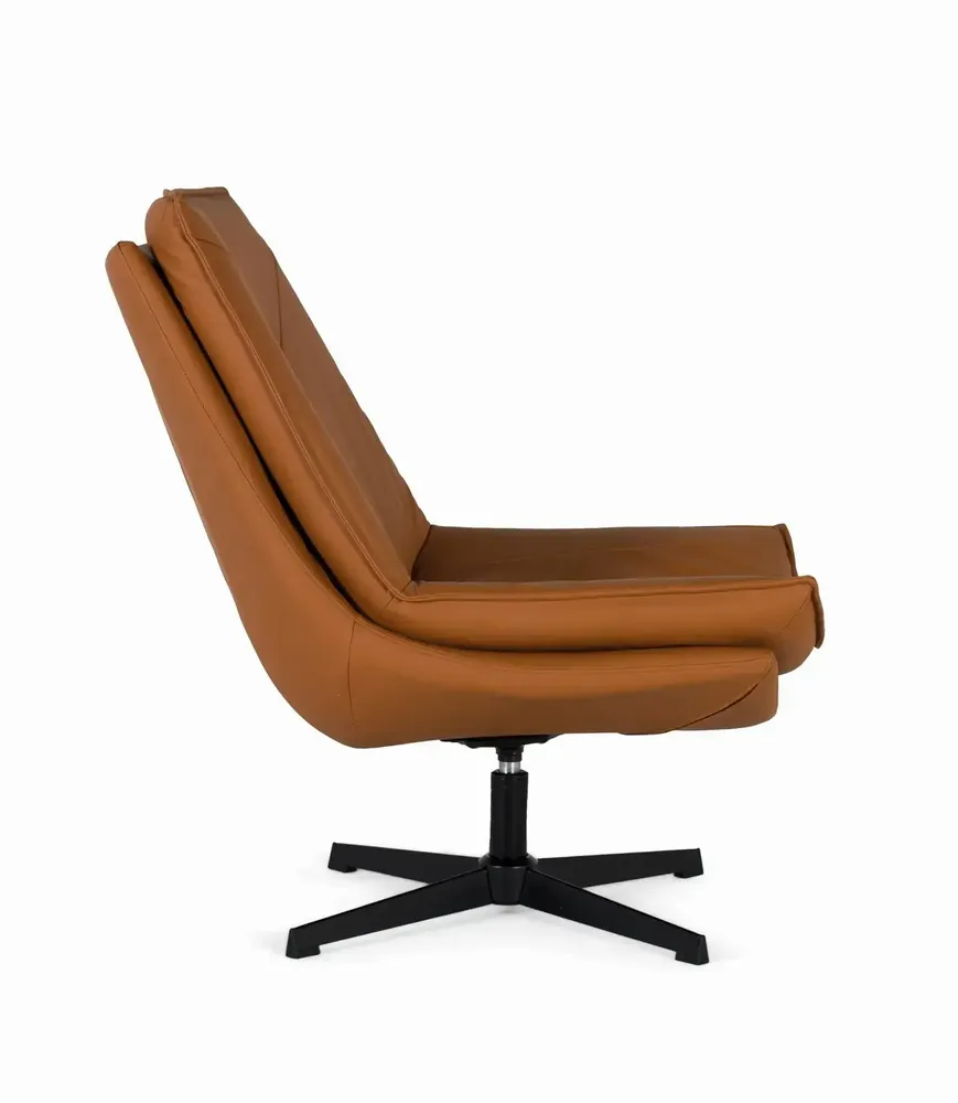 Armchairs - Swivel armchair covered in synthetic leather and padding - GINER Y COLOMER