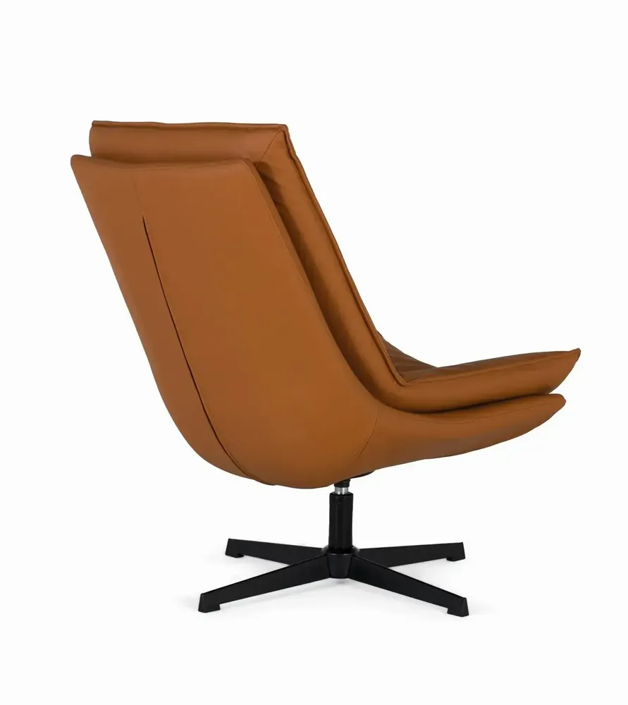 Armchairs - Swivel armchair covered in synthetic leather and padding - GINER Y COLOMER