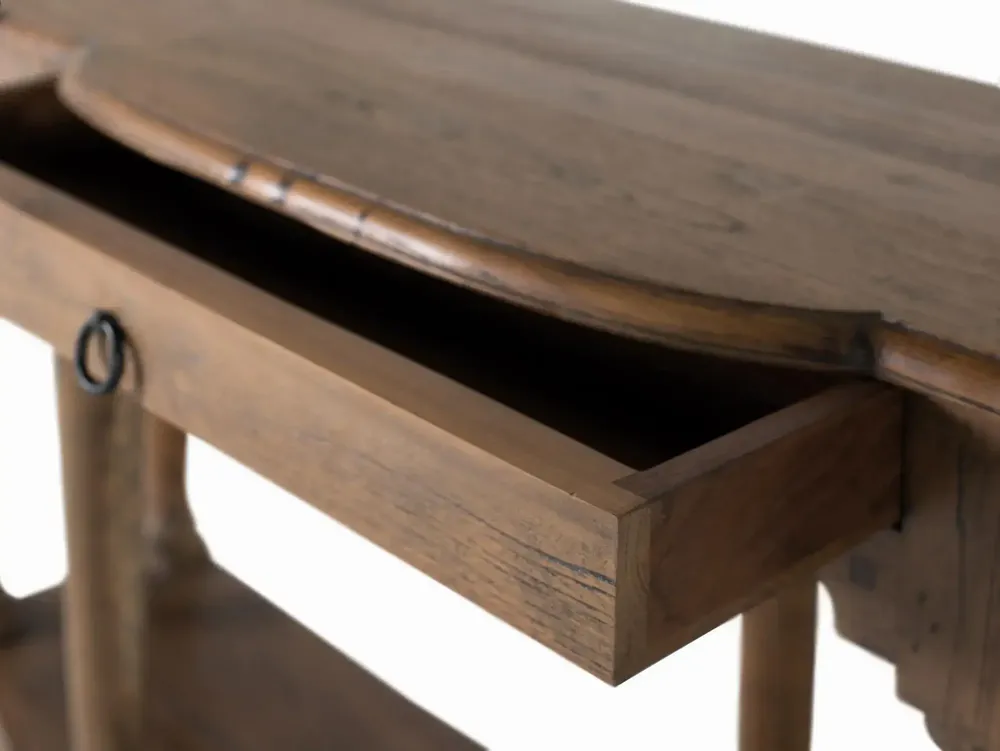 Console table - Hand-carved console table made from recycled teak wood - GINER Y COLOMER